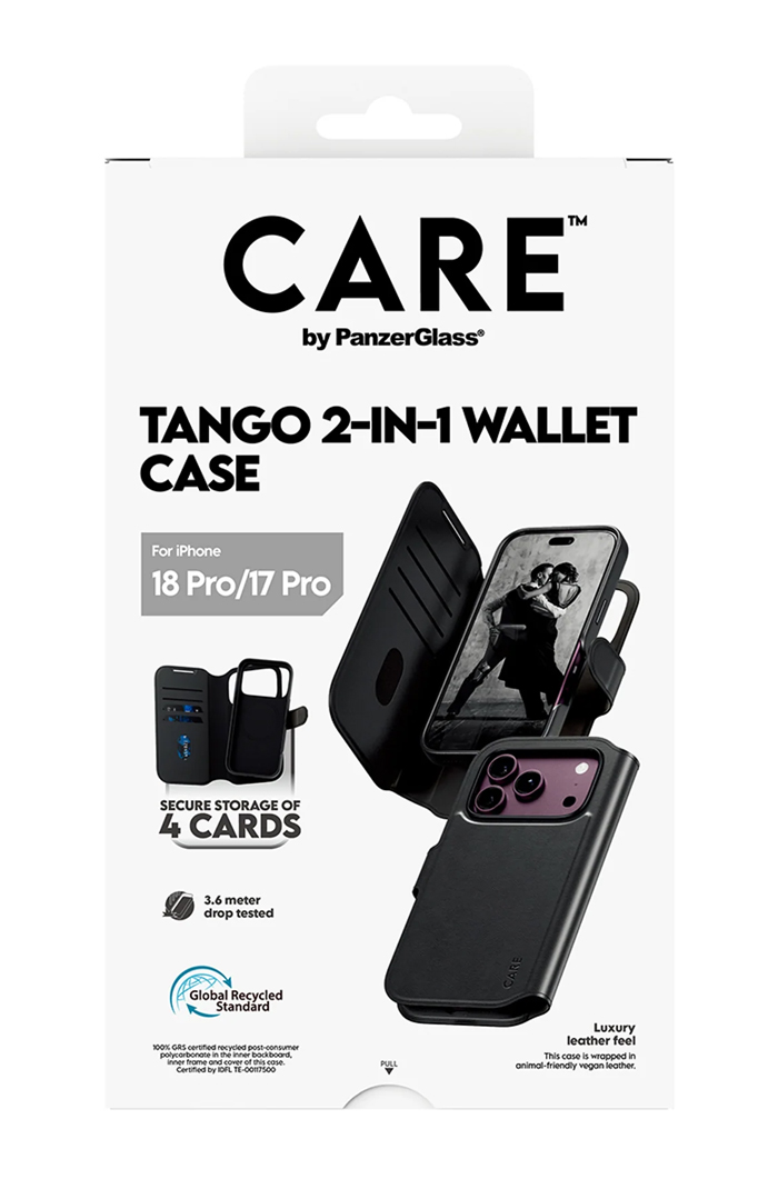 Tango 2-in-1 Wallet Case Black MagSafe iPhone 18 Pro | 17 Pro